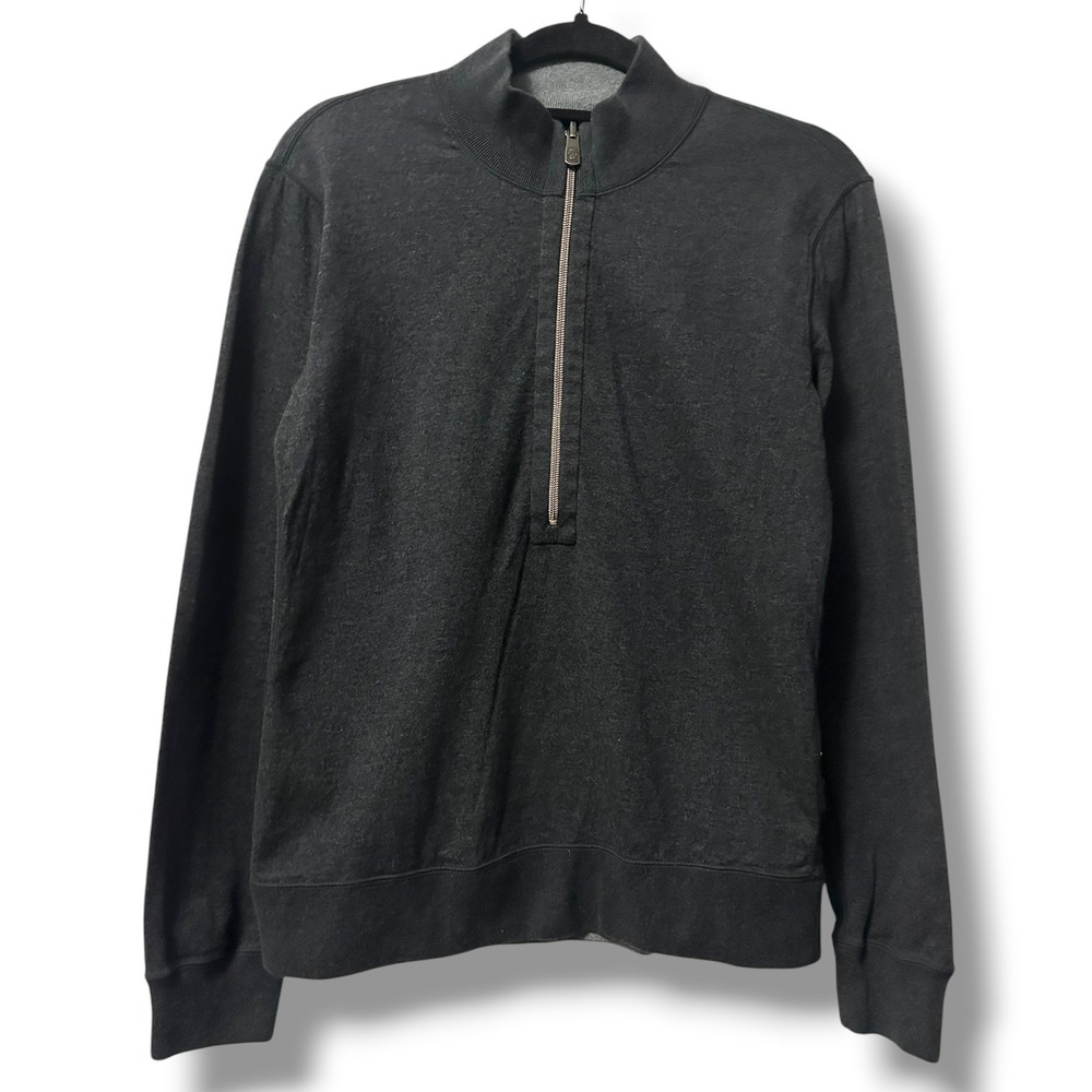 Tommy Bahama Men's Half Zip Pullover Sweater Charcoal Heather Gray XS Preppy